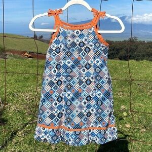 NWT Girls Lucky Brand Retro Cotton Dress 5Y